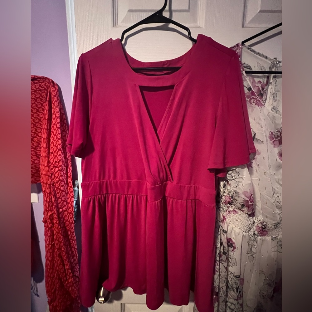 Blouse with V front